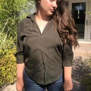 Zara olive dress shirt